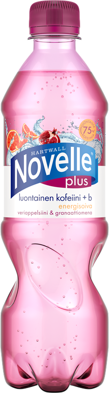 Novelle Plus Luontainen Kofeiini + B Veriappelsiini-Granaattiomena