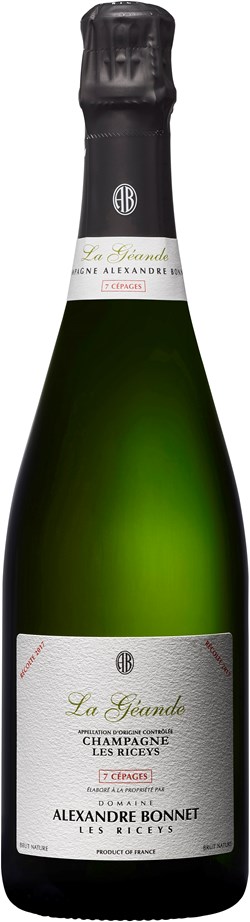Alexandre Bonnet La Géande 7 Cépages Millésime Champagne Brut Nature
