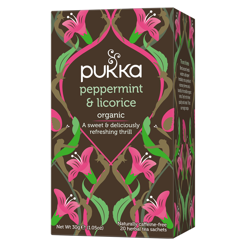 Pukka luomu Peppermint & Licorice yrttitee